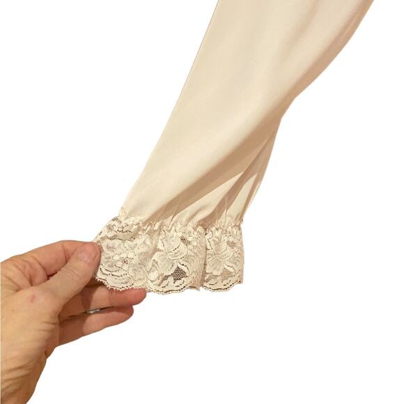 Vintage ShadowLine Blush Pink Long Nylon Nightgown Womens Size Medium - Picture 4 of 6